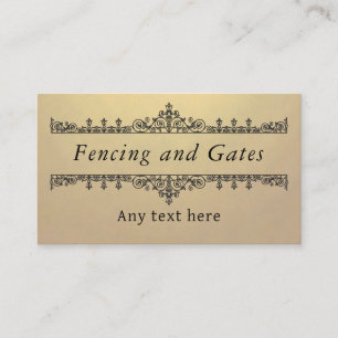 Fences and gates for the sellers Business Card
