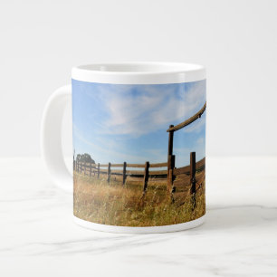Fences in Field Large Coffee Mug
