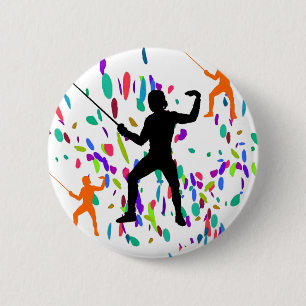 FENCING 6 CM ROUND BADGE