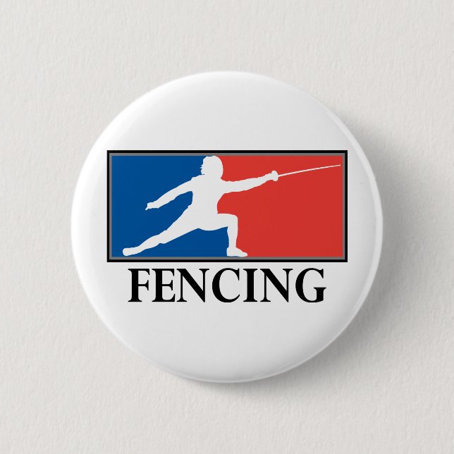 Fencing 6 Cm Round Badge (Front)
