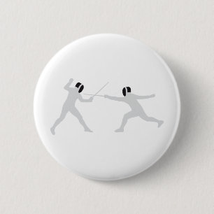 fencing 6 cm round badge