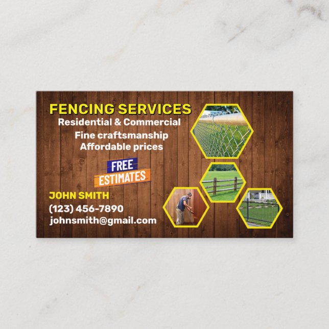 Fencing Business Cards (Front)
