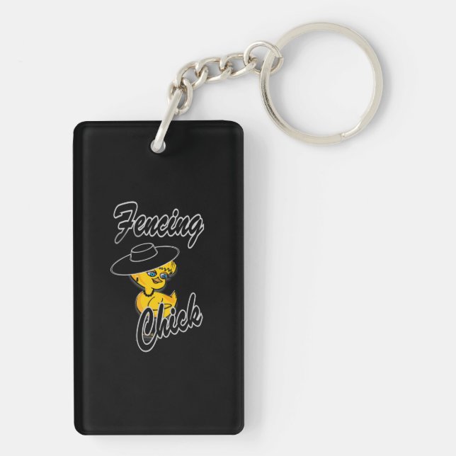 Fencing Chick #4 Key Ring (Back)