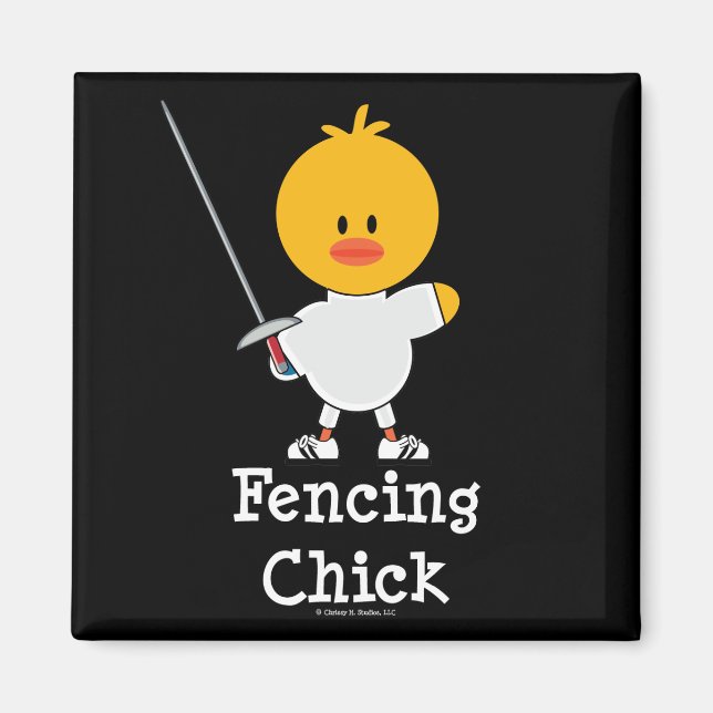 Fencing Chick Magnet (Front)