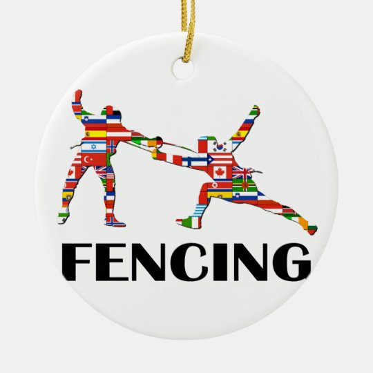 Fencing Christmas Ornament | Zazzle.co.uk