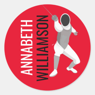 Fencing Classic Round Sticker