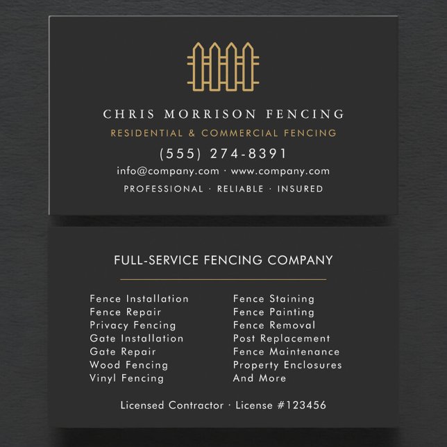Fencing Company Business Card (Creator Uploaded)