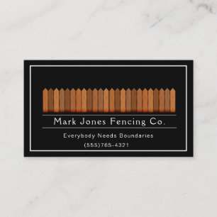 Fencing Company Service Business Card