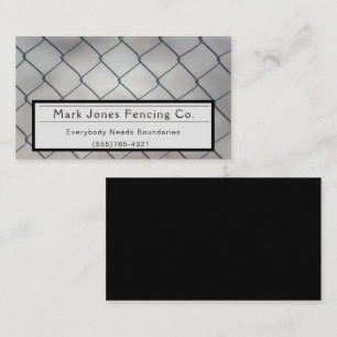 Fencing Company Service Business Card