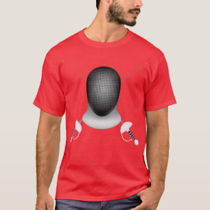 Fencing   Crossed Fencing Swords And Fencing Mask  T-Shirt