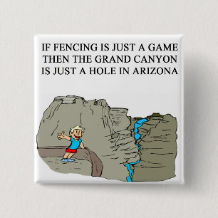 FENCING fencer joke 15 Cm Square Badge