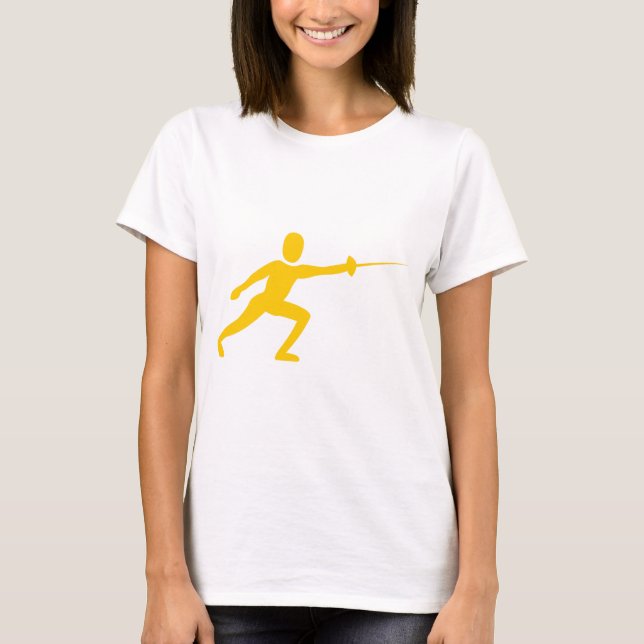 Fencing Figure - Amber T-Shirt (Front)