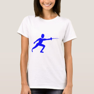 Fencing Figure - Blue T-Shirt