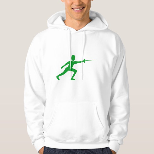 Fencing Figure - Grass Green Hoodie (Front)