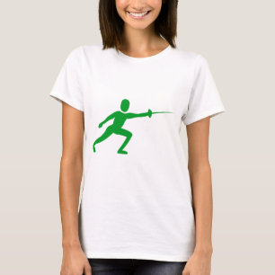 Fencing Figure - Grass Green T-Shirt