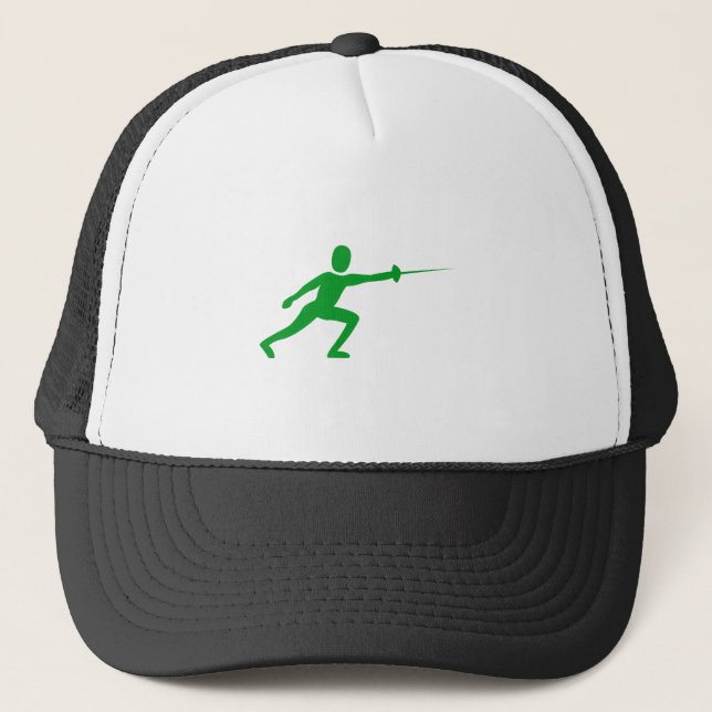 Fencing Figure - Grass Green Trucker Hat (Front)