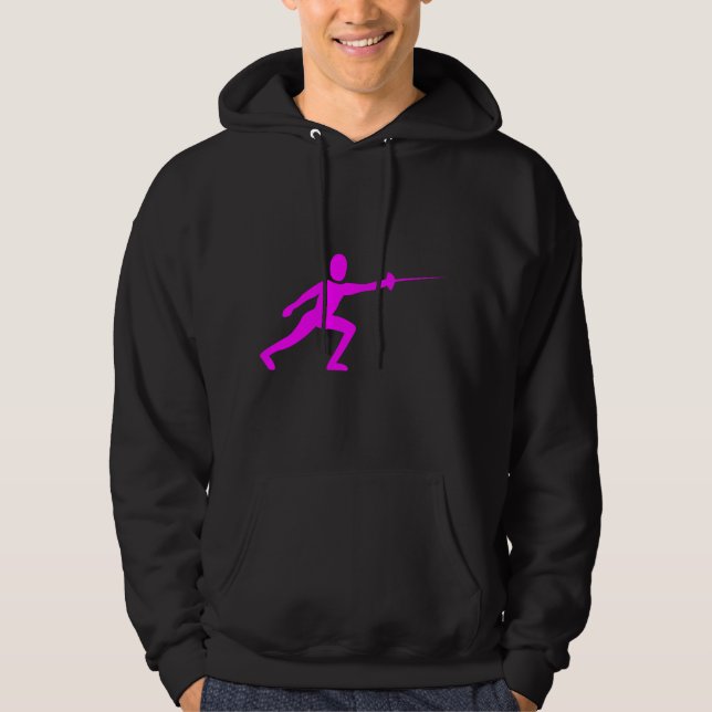 Fencing Figure - Magenta Hoodie (Front)