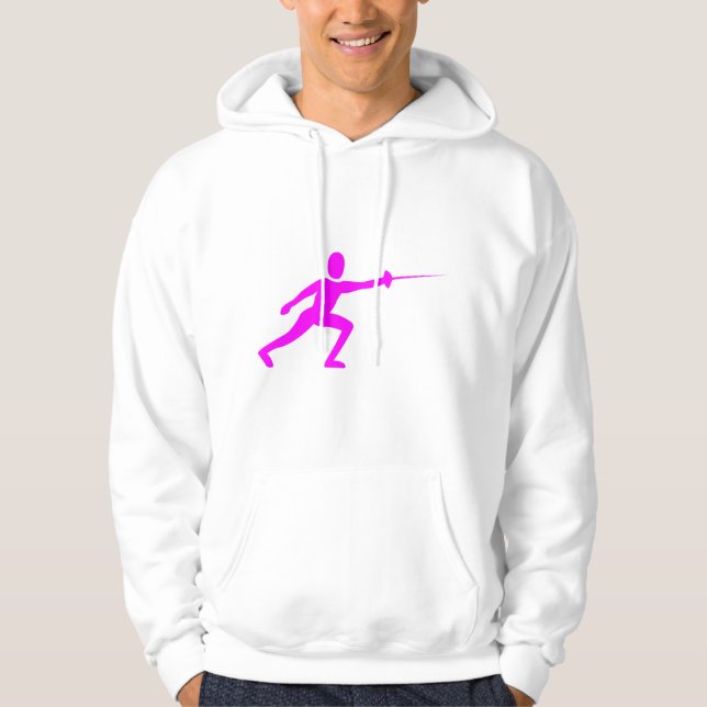 Fencing Figure - Magenta Hoodie (Front)