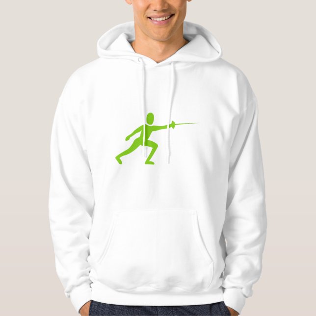 Fencing Figure - Martian Green Hoodie (Front)