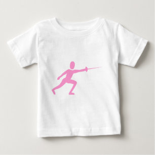 Fencing Figure - Pink Baby T-Shirt