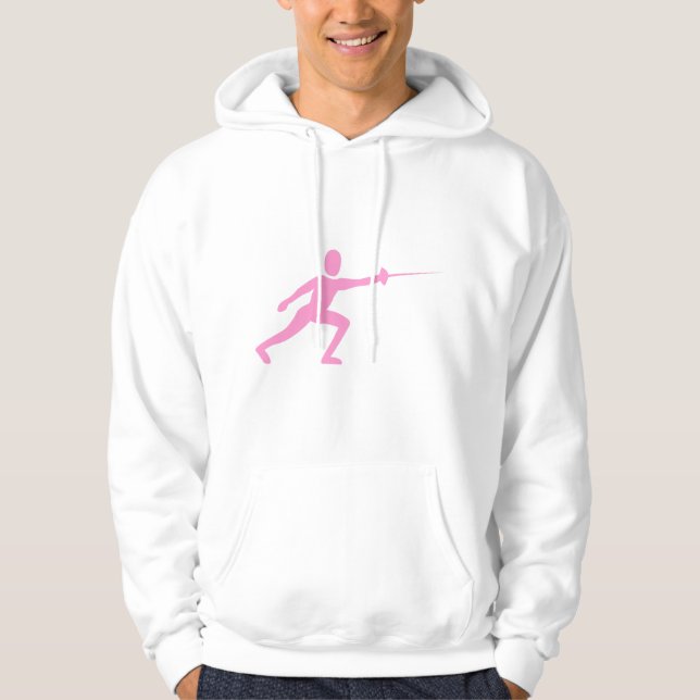 Fencing Figure - Pink Hoodie (Front)
