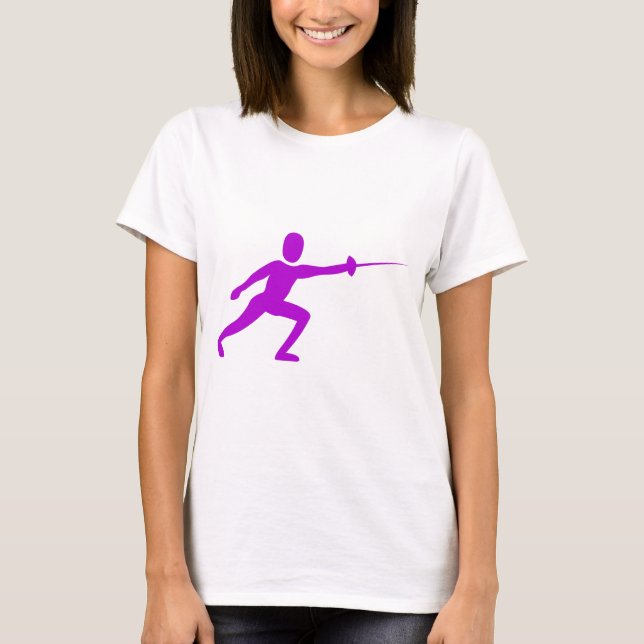 Fencing Figure - Purple T-Shirt (Front)