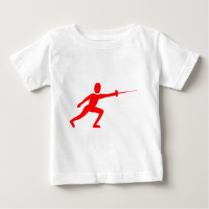 Fencing Figure - Red Baby T-Shirt