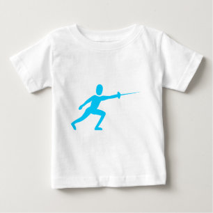 Fencing Figure - Sky Blue Baby T-Shirt