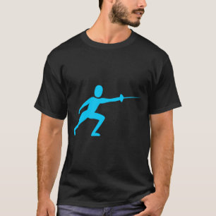 Fencing Figure - Sky Blue T-Shirt