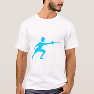Fencing Figure - Sky Blue T-Shirt