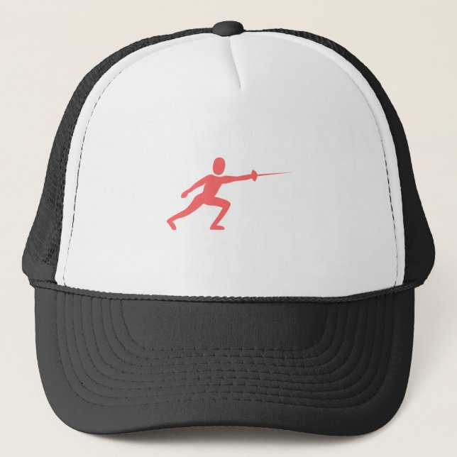 Fencing Figure - Tropical Pink Trucker Hat (Front)