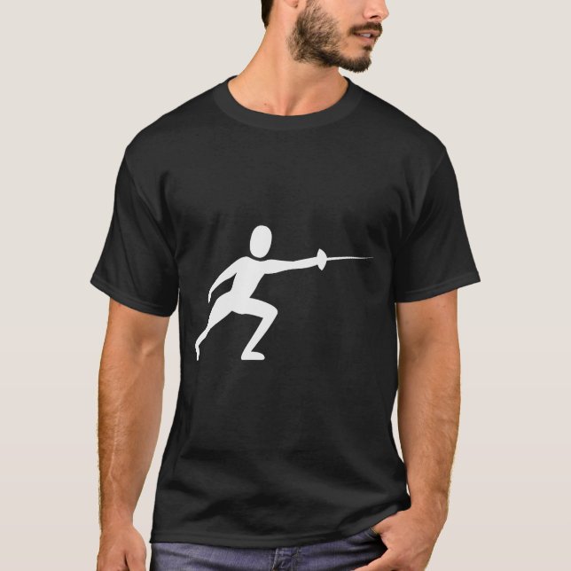 Fencing Figure - White T-Shirt (Front)