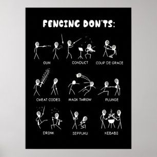 Fencing Gift I Always Win All Match Poster