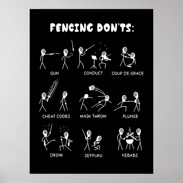 Fencing Gift | I Always Win All Match Poster (Front)