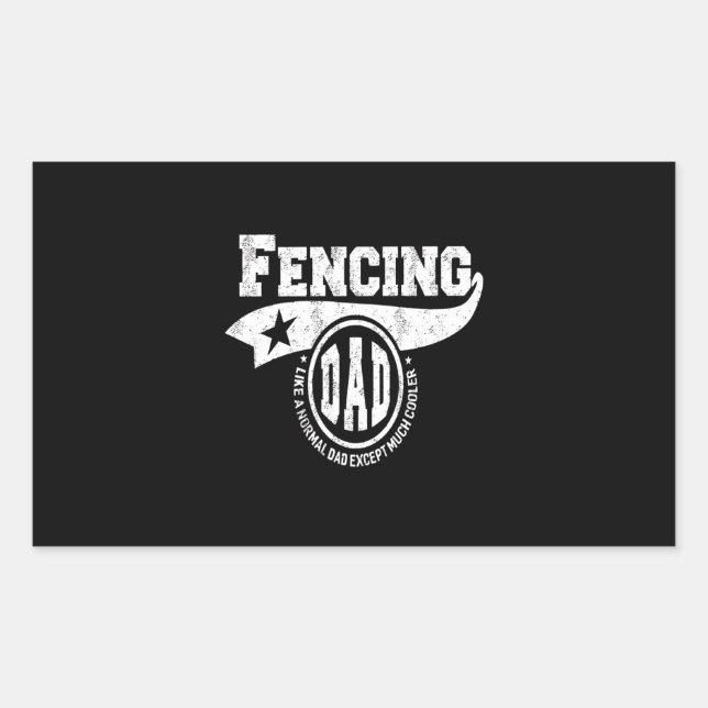Fencing Gift | I Always Win All Match Rectangular Sticker (Front)