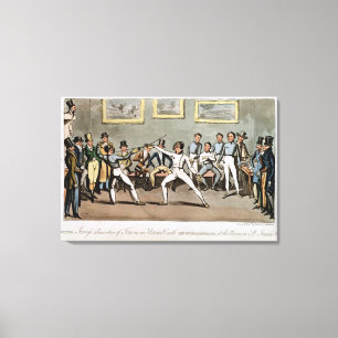 Fencing: Jerry's admiration of Tom in an `Assault' Canvas Print