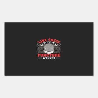 fencing like chess but with puncture wounds funny rectangular sticker