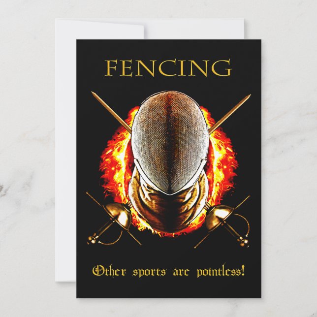 Fencing Lover | Other sports are Pointless Holiday Card (Front)