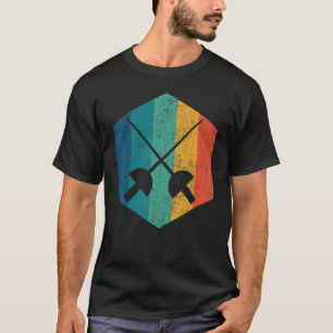 Fencing Lover Sabres Retro Vintage Fencer T-Shirt
