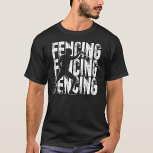 Fencing Lover Word Theme Graphic Design Fencer Pul T-Shirt