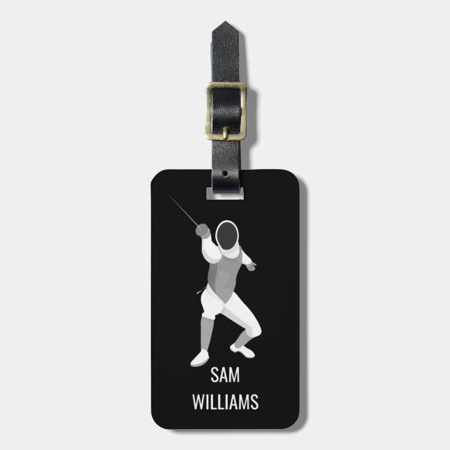 Fencing Luggage Tag (Front Vertical)