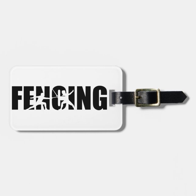 Fencing Luggage Tag (Front Horizontal)