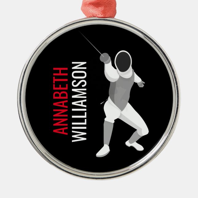 Fencing Metal Tree Decoration (Front)