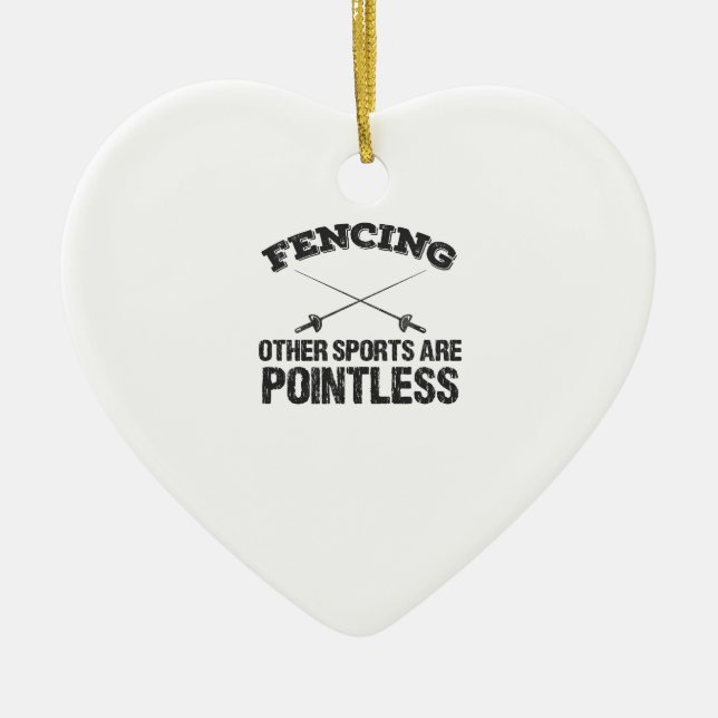Fencing Other Sports Are Pointless Ceramic Tree Decoration (Front)