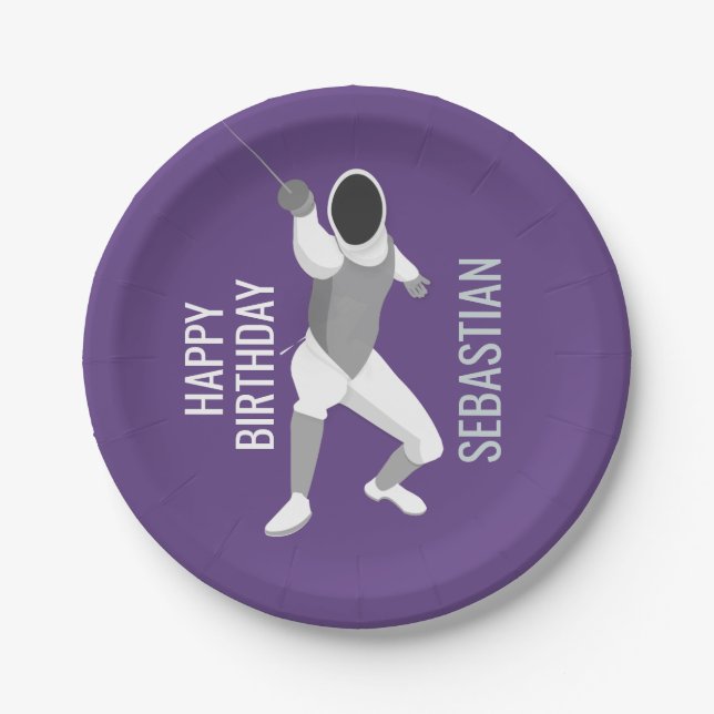 Fencing Paper Plate (Front)