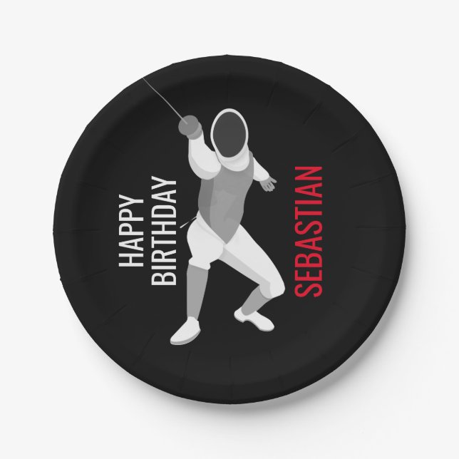 Fencing Paper Plate (Front)