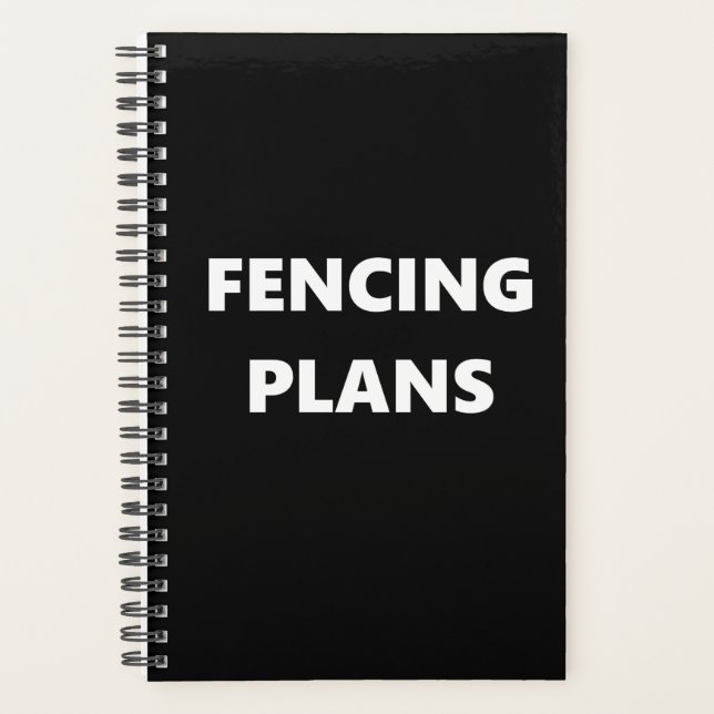 Fencing Planner Sports Theme Fencing Plans (Front)