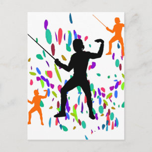 FENCING POSTCARD