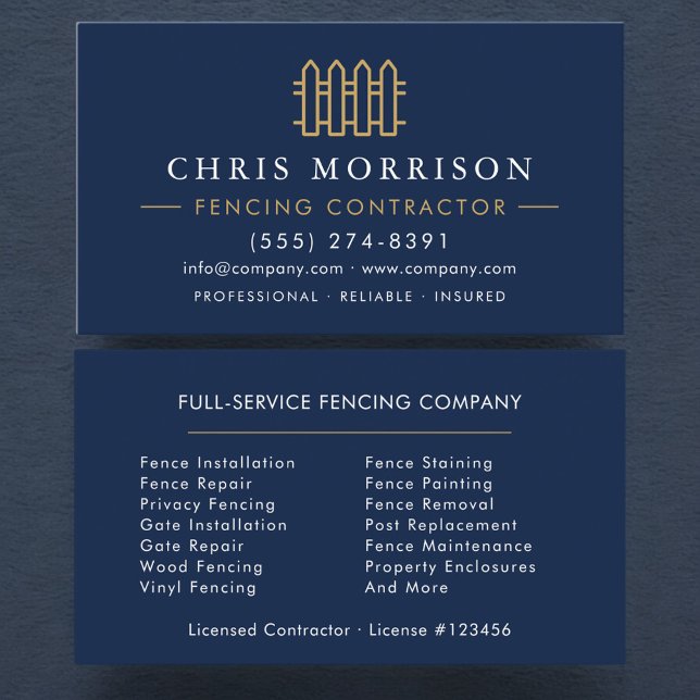 Fencing Service Business Card (Creator Uploaded)