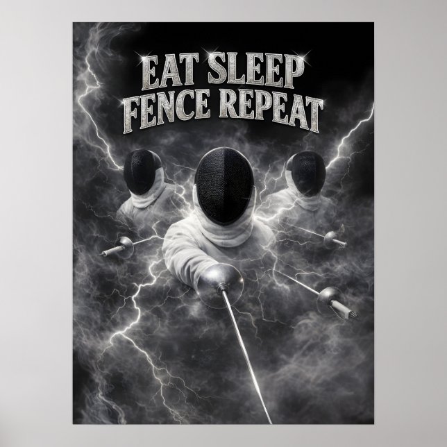 Fencing Shadow Duel Energy Poster (Front)